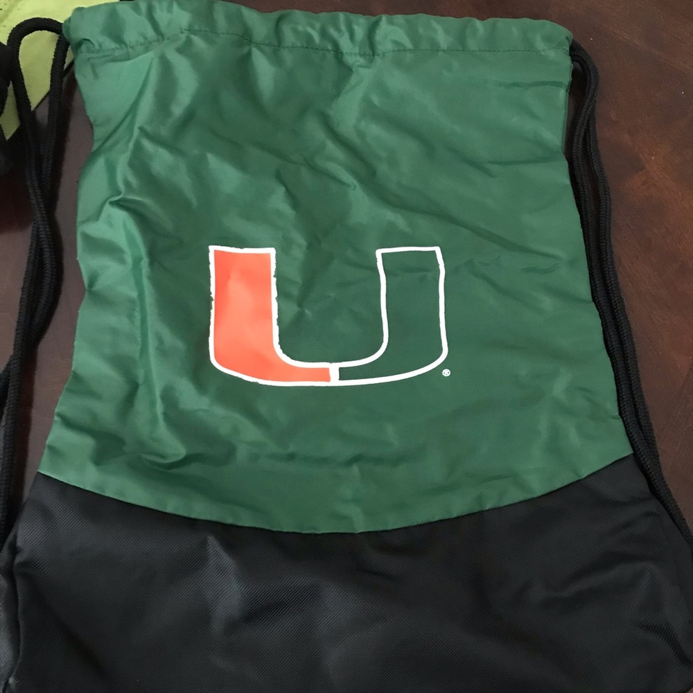 University of Miami string bag.